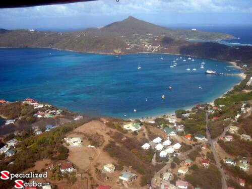 Bequia from the sky