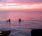 Enjoying sunset in Bon Accord Lagoon - Tobago