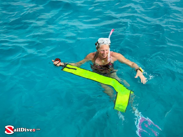 Belize, Snorkeling, Snorkeler in Water